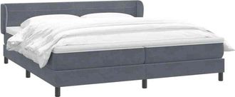 vidaXL Cama Box Spring Con Colchones Terciopelo Gris Oscuro 180x210 Cm Vidaxl