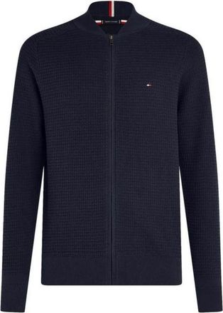 Tommy Hilfiger Zip-through Hoodie - Heren - Vesten met rits - Blauw - M - Katoen - Hoodies & sweatvesten