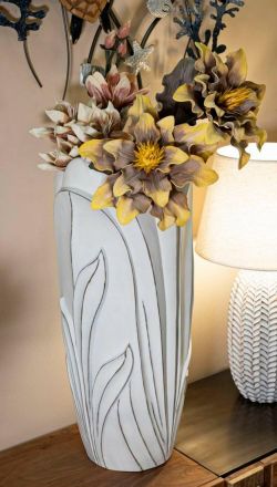 Dmora Dmora - Jarr&oacute;n Paraguay, Complemento De Decoraci&oacute;n, Art&iacute;culo Decorativo, Accesorio De Decoraci&oacute;n, 31x31 H69 Cm, Blanco