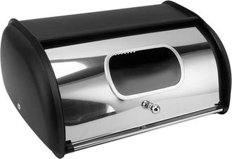 OEM Panera, Caja De Pan, Soporte Para Pan, Contenedor De Almacenamiento Con Ventana Peque&ntilde;a Para Encimera De Cocina, Negro