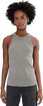 Faherty Paradise Pointelle Tank Top Womens Clothing Medium Grey Heather : XS, Cotton/Elastane/Polyester