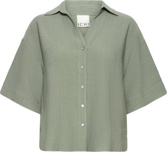 Ichi Blouses & Shirts - Dames - Overhemden - Groen - XL - Overhemden