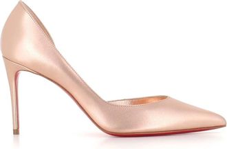 Christian Louboutin Iriza 85 D&egrave;collet&egrave; - Dames - Pumps - Roze - 35 EU - Leer - Schoenen