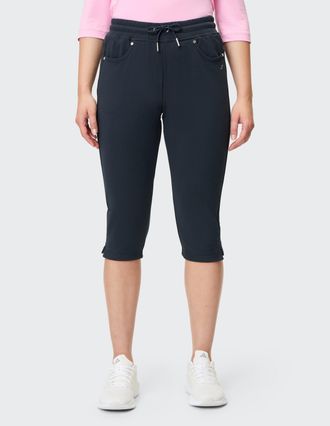 Joy Caprihose JOY SPORTSWEAR VANESSA, Damen, Gr. 36, N-Gr, blau (night), Obermaterial: 60% Baumwolle, 40% Elasthan, Hosen Caprihose