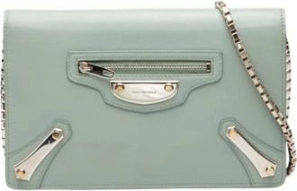 Balenciaga Pre-owned Cross Body Bags, female, Green, Size: ONE SIZE Pre-owned Leather Crossbody Bag