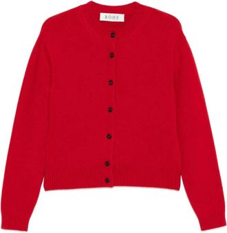 R&oacute;he Fijngebreide Cardigan - Dames - Vesten - Rood - S - Truien & Vesten