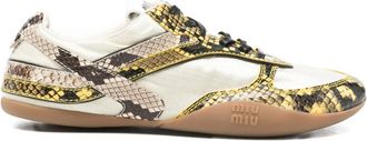 Miu Miu snakeskin sneakers - Beige