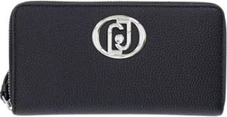 Liu Jo Grote portemonnee met logo - Dames - Portefeuilles - Zwart - ONE Size - Leer - Accessoires