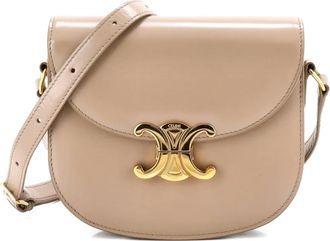 Celine Borsa a spalla Triomphe Besace Clea in pelle - Toni neutri