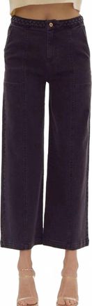 Entro Womens Braided Wide Leg Pants In Black