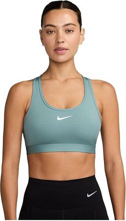 Nike Swoosh Medium Support Bra Womens Bra Cannon/White : SM (US 4-6), Mesh/Polyester/Spandex