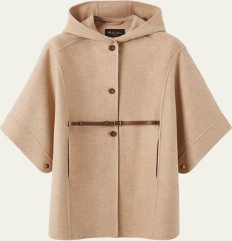 Loro Piana Johann Hooded Wish Wool and Cashmere Cape