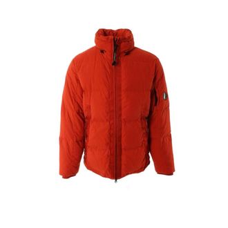 C.P. Company Oranje Down Jacket met uniek mouwdetail - Heren - Gewatteerde jassen - Oranje - S - Katoen - Jassen
