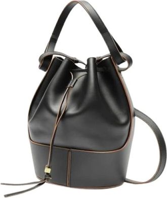 Loewe Pre-owned Bucket Bags, female, Black, Size: ONE SIZE Pre-owned Leather Shoulder Bag