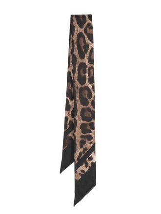 Dolce & Gabbana Foulard leopardato - Nero