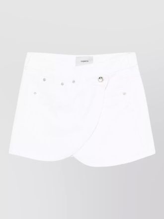 Coperni studded asymmetric wrap mini skirt