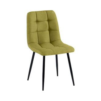 Clp Silla de comedor con reposapi&eacute;s en tela verde