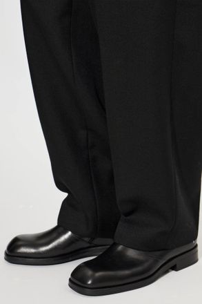 Christophe Lemaire Leather Shoes, Mens, Black