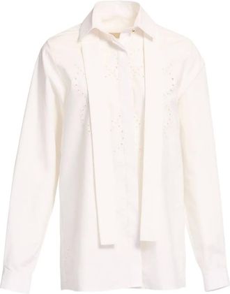 Elie Saab Camicia con monogramma ricamato - Toni neutri