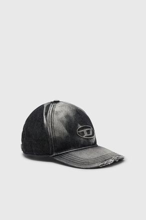 Diesel Baseball cap in destroyed denim - Caps - Man - Black