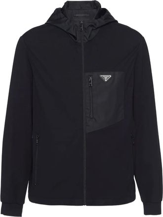 Prada Giacca con cappuccio e zip - Nero