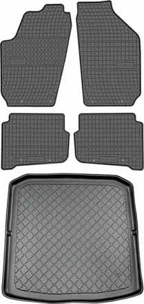 OEM Skoda Fabia I (6y) Kombi De 2000 A 2007. Juego De Alfombrillas De Goma Para Coche Y Maletero