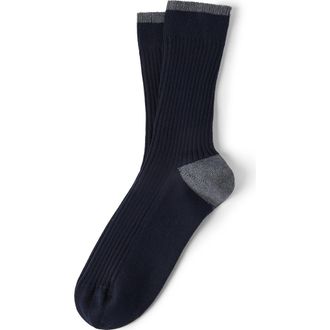 Brunello Cucinelli Cotton socks in Navy Blue at Nordstrom, Size Xx-Large Eu
