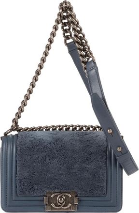 Chanel Borsa a spalla Boy Flap - Blu