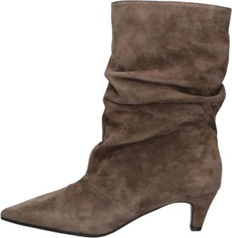 Stefano Lauran F8192 Enkellaarsjes - Dames - Schoenen - Beige - Maat: 40 EU Leer