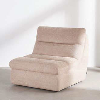 Maisons du monde M&oacute;dulo central de 1 plaza de tejido tramado color toffee