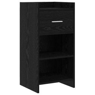 vidaXL Aparador Roble Negro 40 X 36 X 80 Cm Madera De Ingenier&iacute;a Vidaxl