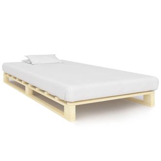 vidaXL Giroletto In Pallet Di Legno Massello Di Pino 90x200 Cm - Vidaxl