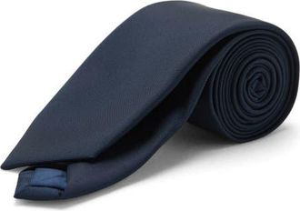 Mango Solid Tie in Navy at Nordstrom