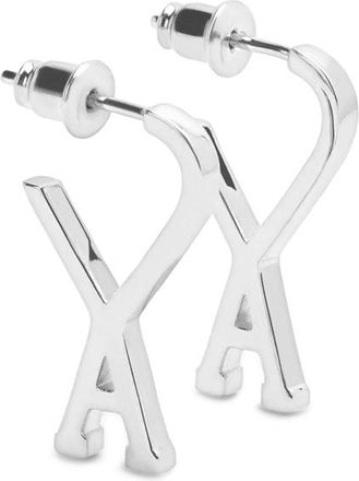 Ami Brass Small Ami De Coeur Hoops