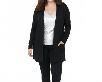 Ideology Womens Open Cardigan In Black
