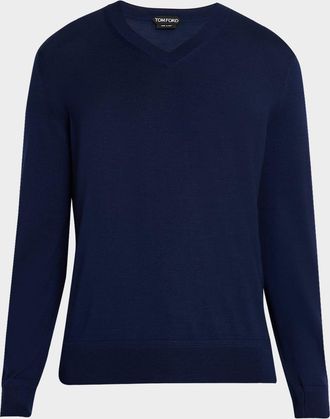 Tom Ford Men & apos;s V-Neck Wool-Silk Sweater