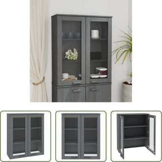 vidaXL Scaffale in legno - Scaffale Superiore per Credenza Grigio Scuro 85x35x100 cm Pino