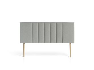 Pondecor Interiorismo Cabecero tapizado gris jaspeado con patas madera 150x60 cm