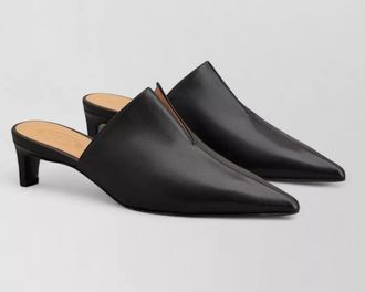 Tod's leather pointed toe mules cut out detail