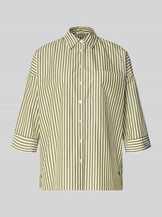 Max Mara Regular Fit Langarmbluse aus reiner Baumwolle Modell WKDGIRALDA in Dunkelgruen, Gr&ouml;&szlig;e 34