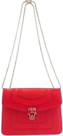 Bulgari Pre-owned Mini Bags, female, Red, Size: ONE SIZE Pre-owned Serpenti Forever Shoulder bag