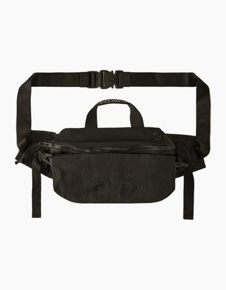 C.P. Company Mens Plain Paper Touch Waistbag - Black - Size: UNI