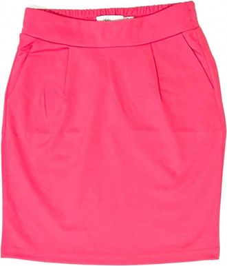 Ichi Womens Kate Mini Skirt In Shocking Pink