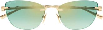 Gucci Sunglasses, female, Yellow, Size: 55 MM Cat-eye Sunglasses