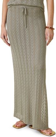 Splendid Eleni Pointelle Maxi Sweater Skirt in Eucalyptus Green at Nordstrom, Size X-Large