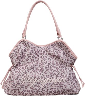 Generic Cymwer Women Faux Suede Tote Bag Embroidery Shoulder Bags for Shopping(Leopard Print) (Leopard Print)