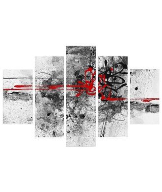 Homemania Wall of Inspiration - Print on Wood - Multicolor - 95 x 0.3 x 60 cm