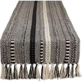 Design Imports Braided Stripe Table Runner in Black at Nordstrom Rack