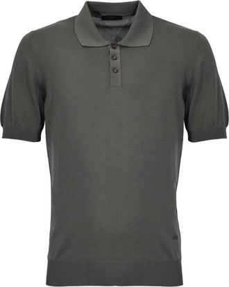 Fay Military cotton knit polo shirt