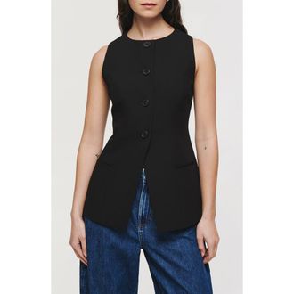 Aligne Leo Collarless Vest in Black at Nordstrom Rack, Size 2